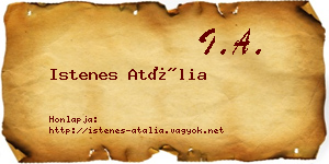 Istenes Atália névjegykártya